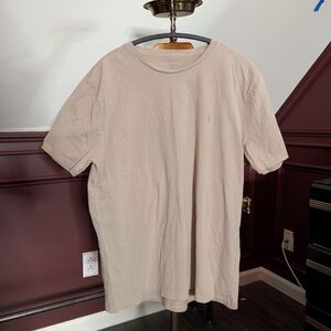 ALLSAINTS beige Ram Skull Organic Cotton Embroidered Logo T-shirt